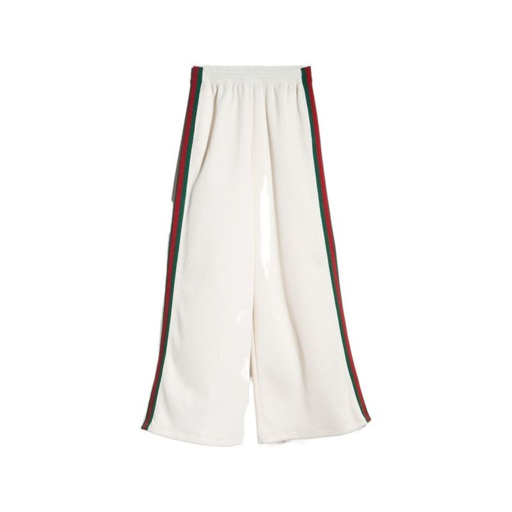 Gucci Women Cotton Blend Wide-Leg Trousers